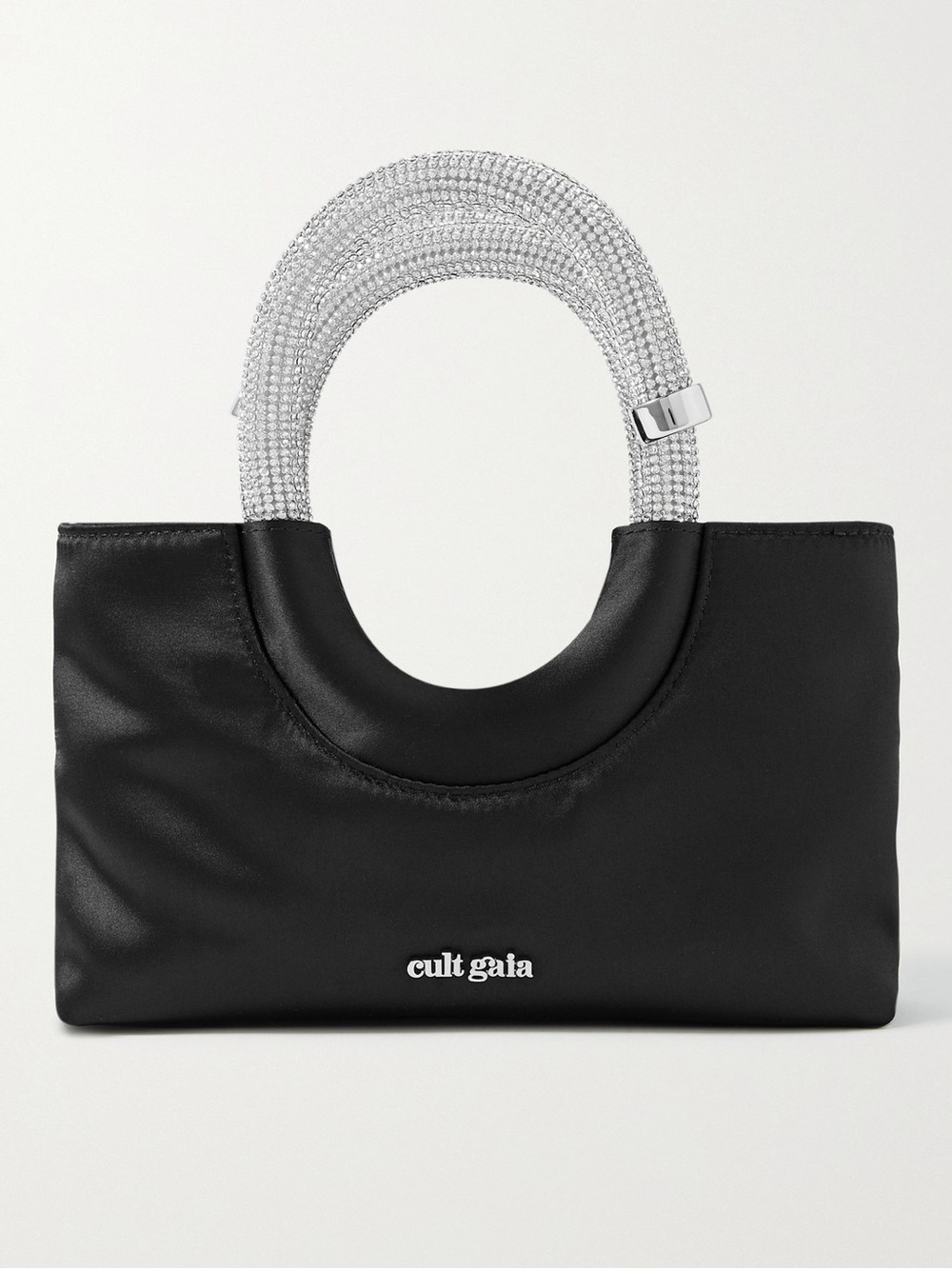 Cult Gaia Nika Bag with Crystal-Embellished Handle.